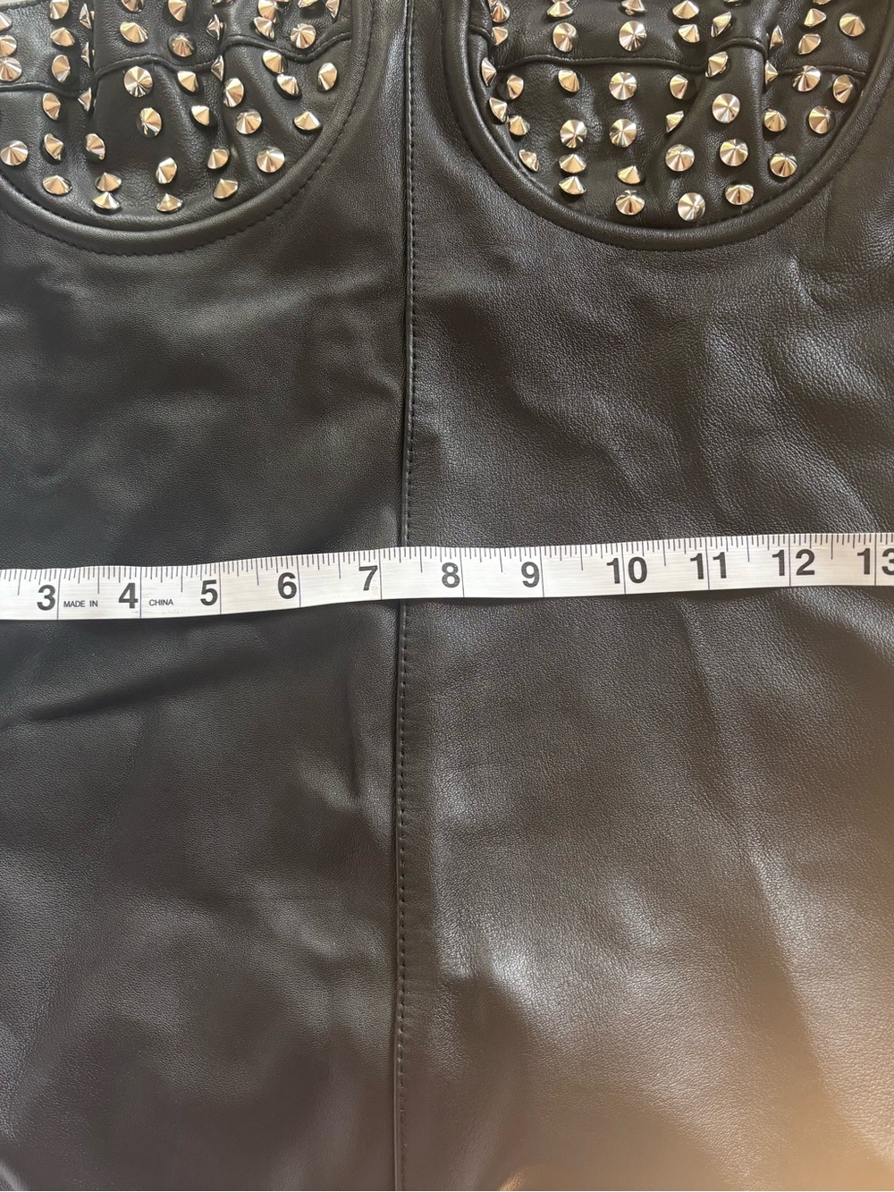 Elegant Moments 100% Genuine Leather Studded Mini Dress Lingerie Choker Neck S - Picture 11 of 11